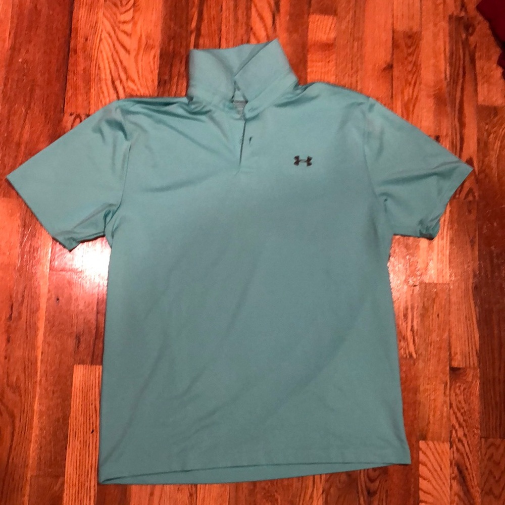 NWOT Under Armour Large Teal Golf Polo